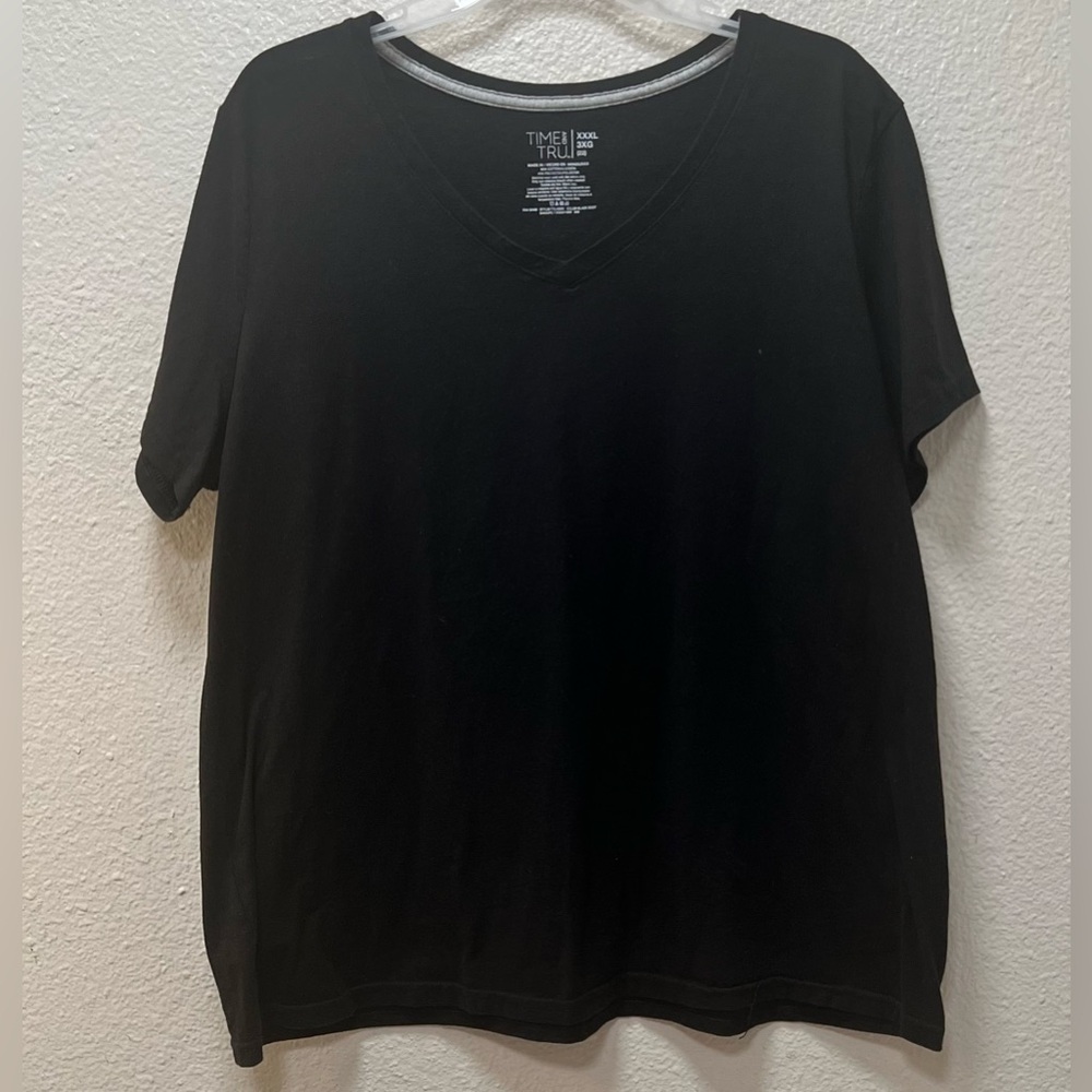 TIME and TRU Short Sleeve V-Neck White Tee Shirt size 3X (22)